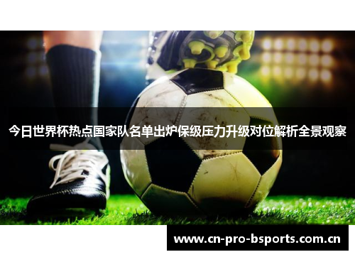 今日世界杯热点国家队名单出炉保级压力升级对位解析全景观察 今日世界杯热点国家队名单出炉保级压力升级对位解析全景观察